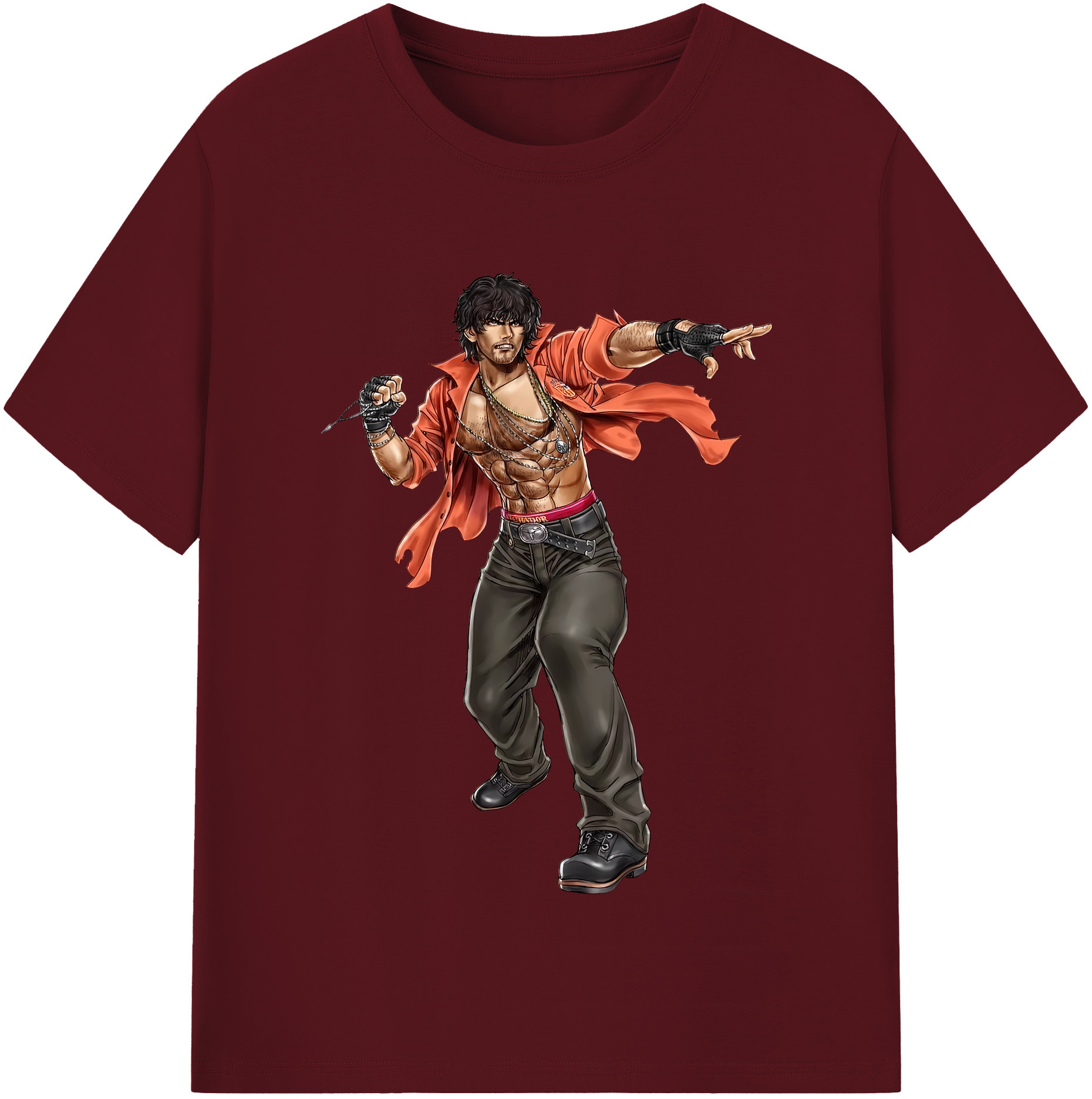 （画像用） 北斗の拳 Fist of the North Star 綿100％半袖Tシャツ（フロントプリント）